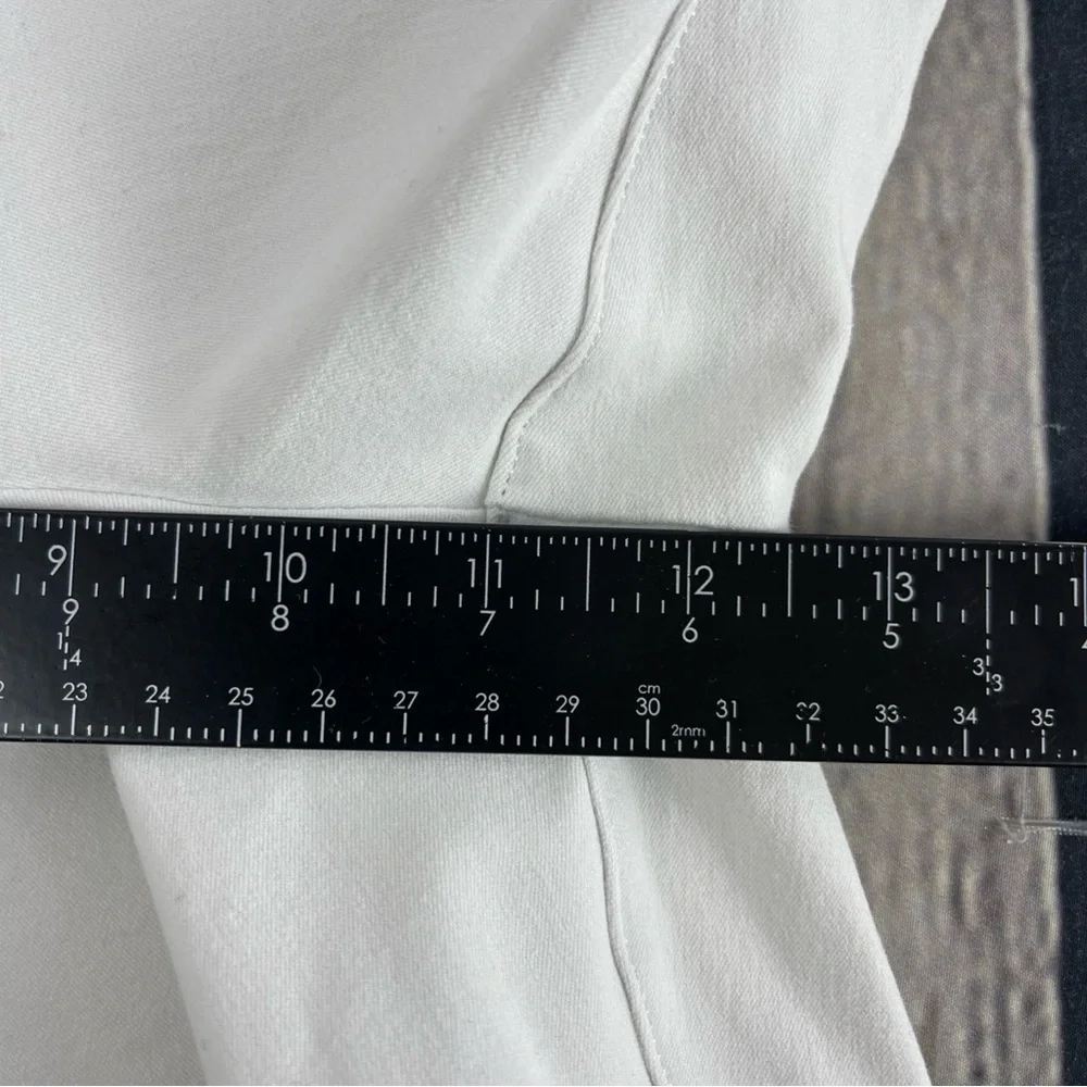 SPANX Flared‎ Pull-On Cropped Jeans Tummy Control Stretch Women’s Large White - Picture 12 of 12